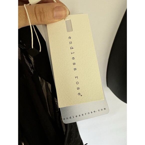 Endless Rose NWT Black Lace Mesh Zip Up Light Weight Jacket Multiple Sizes Small - Picture 7 of 7